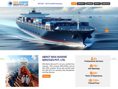 Ship Management Website design & Development